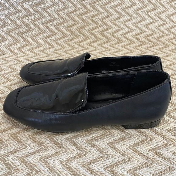 Donald Pliner “Halia” Black & Patent Leather Loafer - Picture 3 of 8